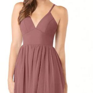 Gently used Azazie Aaida Desert Rose Bridesmaid Dress Size A10